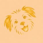 Golden dog face icon symbolising unconditional love and loyalty